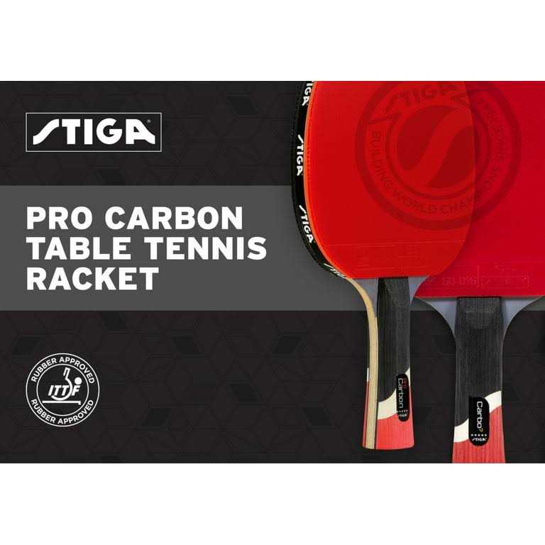 Stiga Pro Carbon Performance-Level Table Tennis Racket with Carbon Technology for Tournament Play - Sports Supplies Online Store
