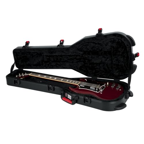Gator Cases Molded Flight Case for Strat/Tele Style Electric Guitars with TSA Approved Locking Latch, (GTSA-GTRELEC)