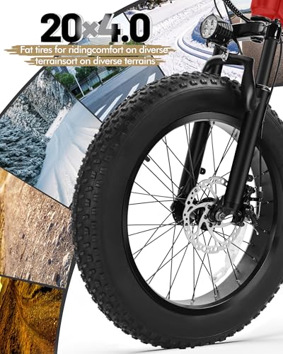 Racer Fat tire Electric Bike for Adults - 28MPH Mountain Ebike with Peak 1200W Brushless Motor, 499Wh Removable Battery