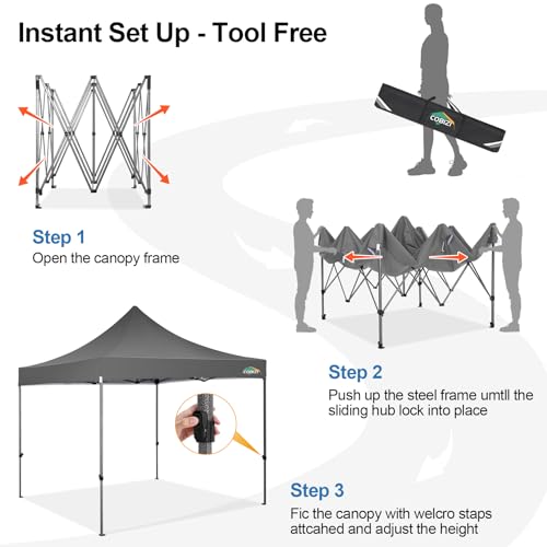 COBIZI 13x26 Pop Up Tent 13x26 Canopy with Sidewalls Heavy Duty Canopy Party Tent for Parties