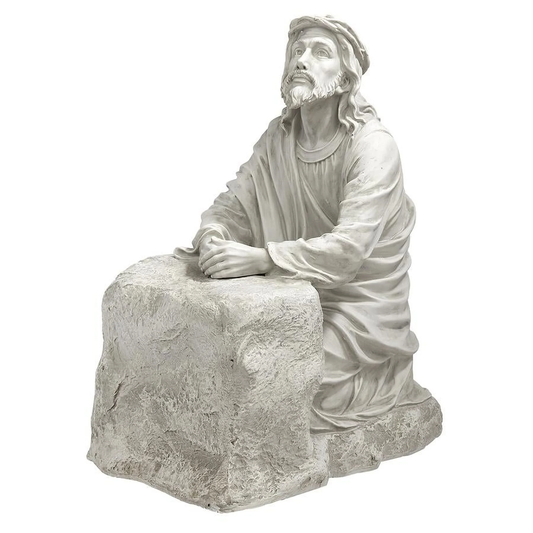 Design Toscano Jesus in the Garden of Gethsemane Religious Garden Statue, 23 Inch, Polyresin, Antique Stone - Radiant Selections