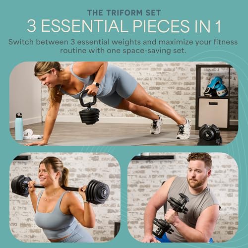 Lifepro Adjustable Dumbbells Set - 5in1-15lb 25lb 43lb 55lb weights Set & Single with Rack - Quick Adjust, Secure Grip