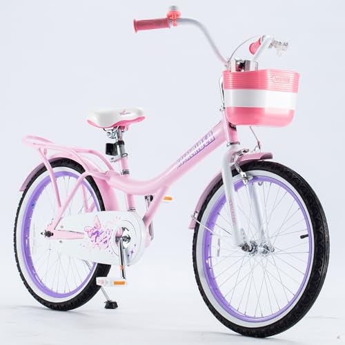 Royalbaby Princess Girls Kids Bike 12 14 16 18 20 Inch Children Bicycle with Basket for Age 3-12 Years