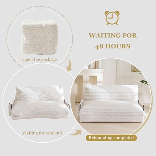 YOSHOOT Adjustable Lazy Floor Sofa, Convertible Bean Bag Sofa Bed Couch, 5-Position Foldable Sleeper Chair with Armrest