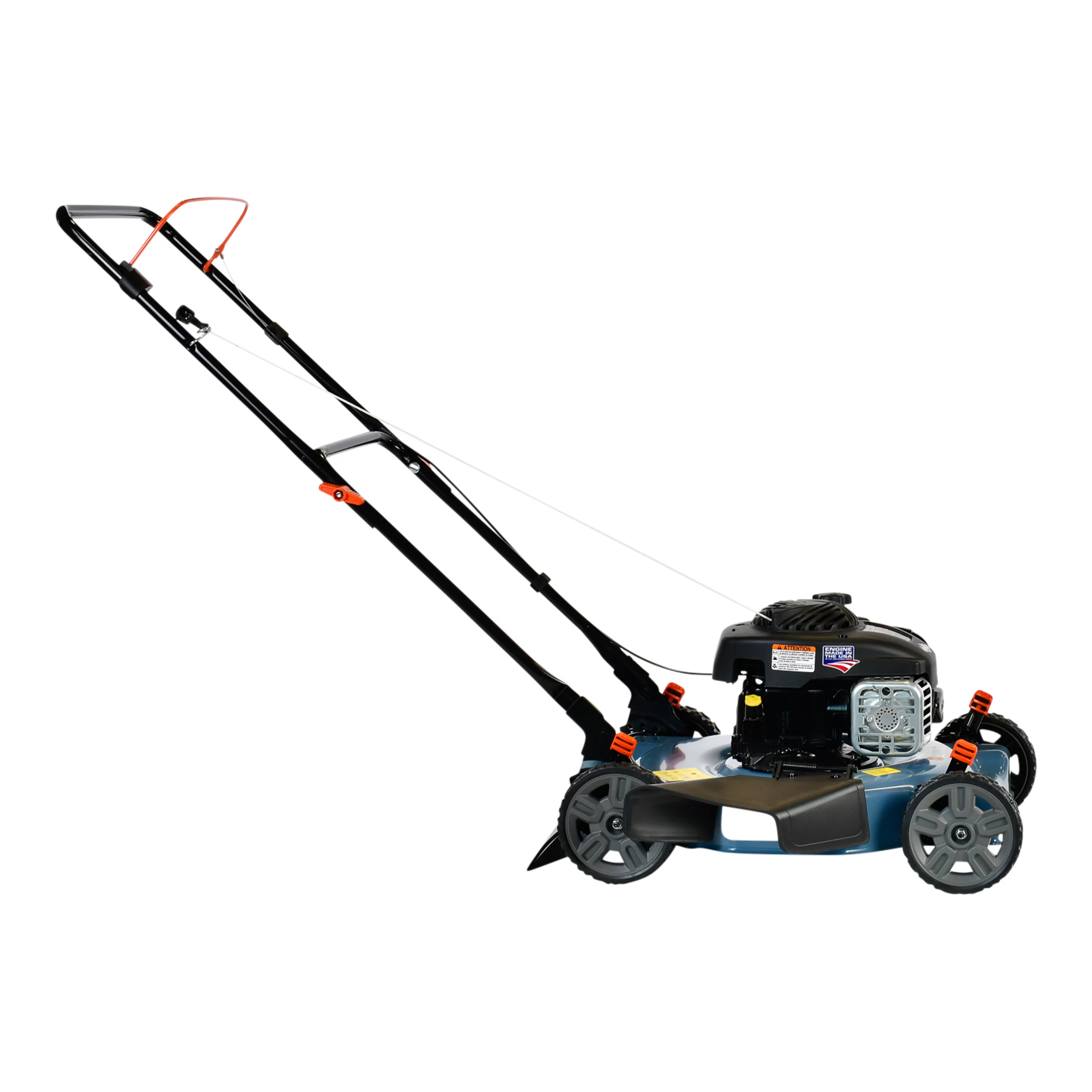 SENIX 20-Inch Gas Lawn Mower, 125 cc 4-Cycle Briggs & Stratton Engine, Push Lawnmower with Side Discharge, 5-Position Height Adjustment, LSPG-L3