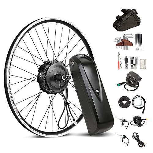 26 inch Ebike Conversion kit 48V500W Rear Front Motor Wheel with 48V13Ah Battery Fit for 6S 7S 8S 9S 10S Cassette Screwed Brushless Motor Kit