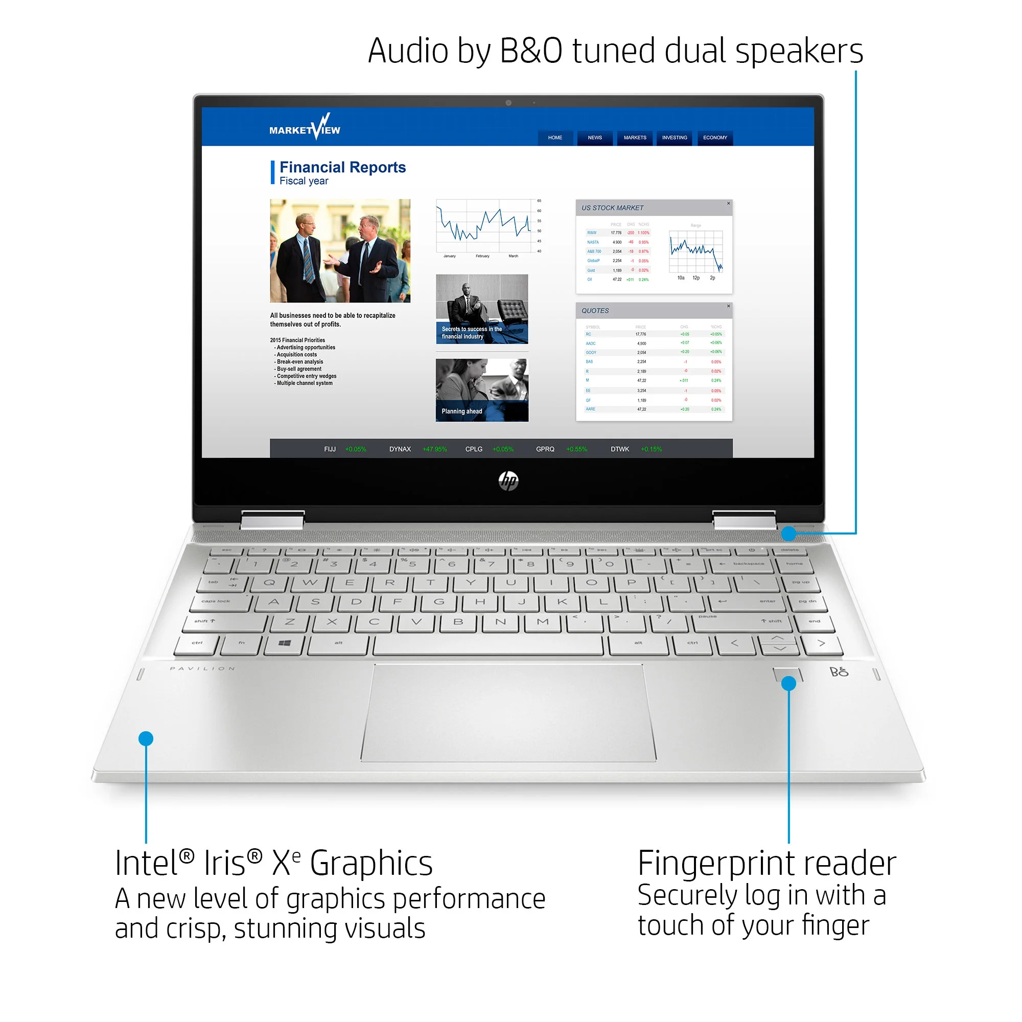HP Pavilion 14" FHD Touch x360, Intel Core i5-1135G7, 8GB RAM, 256GB SSD, Silver, Windows 10, 14-dw1010wm