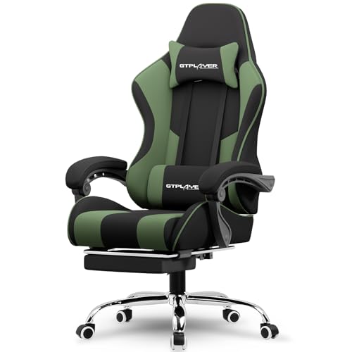 GTPLAYER Gaming Chair, Computer Chair with Footrest and Lumbar Support