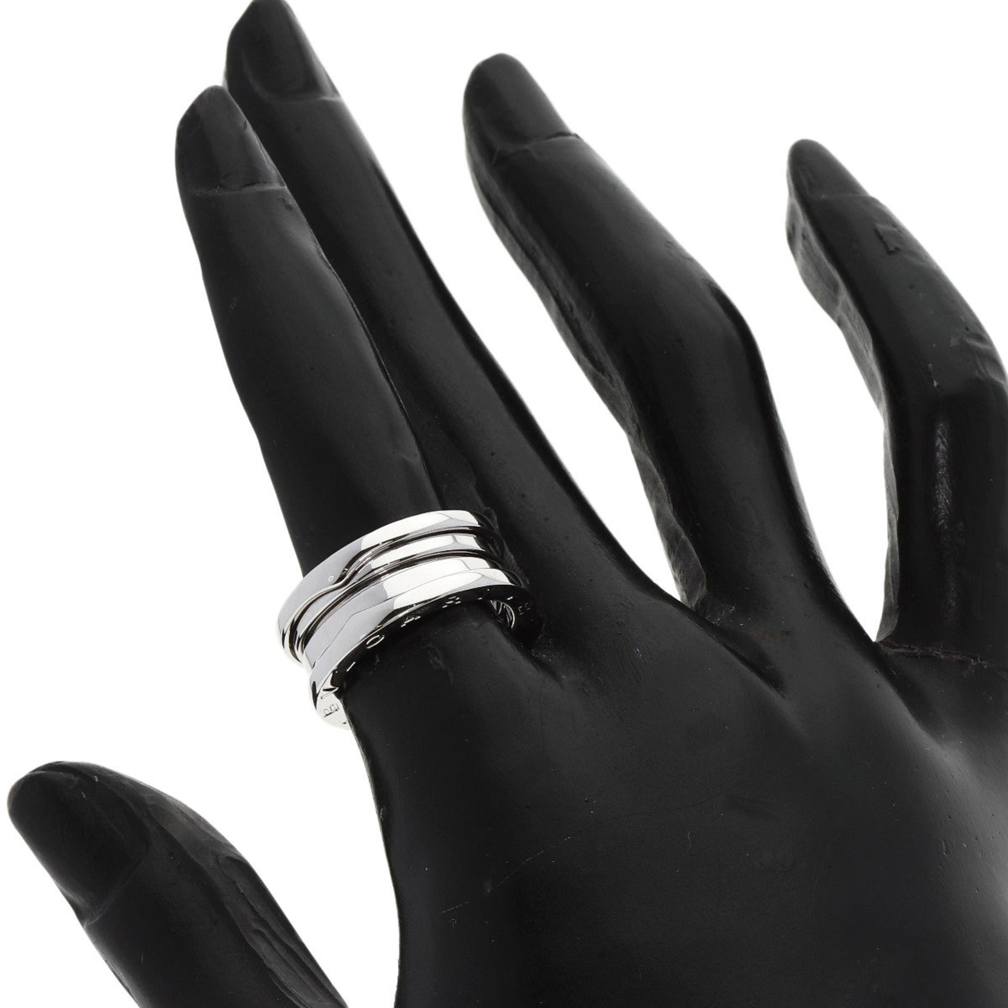 Pre-Owned Bvlgari B-zero1 3 Band #51 Ring K18 White Gold Women's BVLGARI (Good)