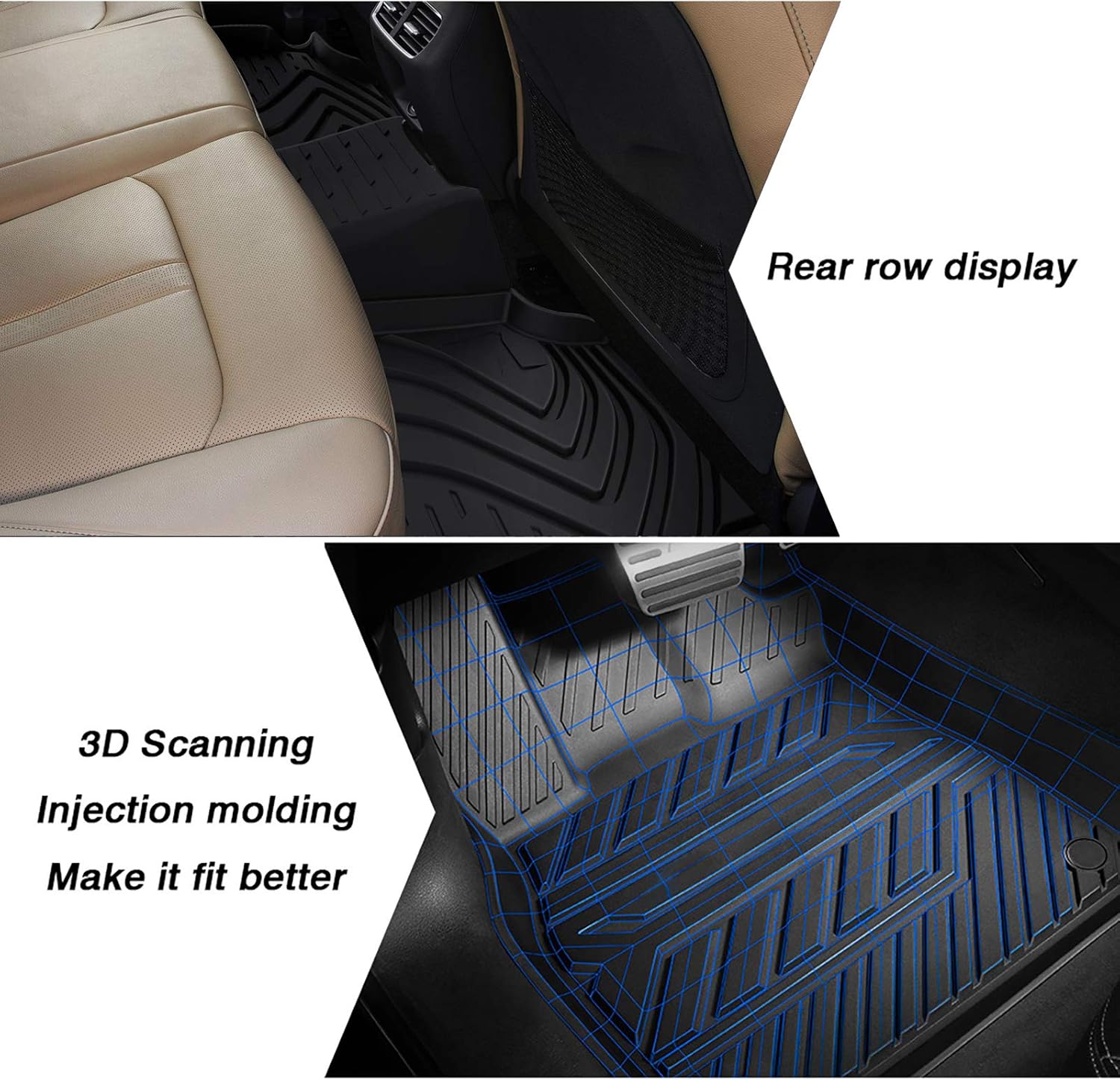 KUST Floor Mats for KIA K5 2021 2022 (Only FWD Models)/2020 2021 2022 Hyundai Sonata Accessories All Weather Car Mats Heavy Duty Rubber Custom Fit
