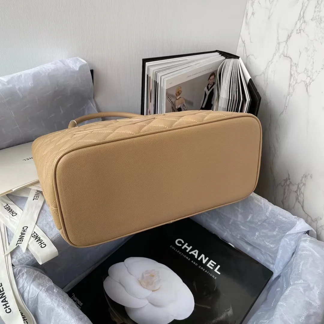 Chanel Medallion Tote Shoulder Beige Bag For Women 29cm/11.4in