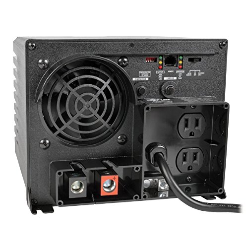 Tripp Lite Power Inverter / Charger w/ Auto Transfer Switching, 1250W, 12VDC 120V, 5-15R, 2-Outlets for RVs, Trucks