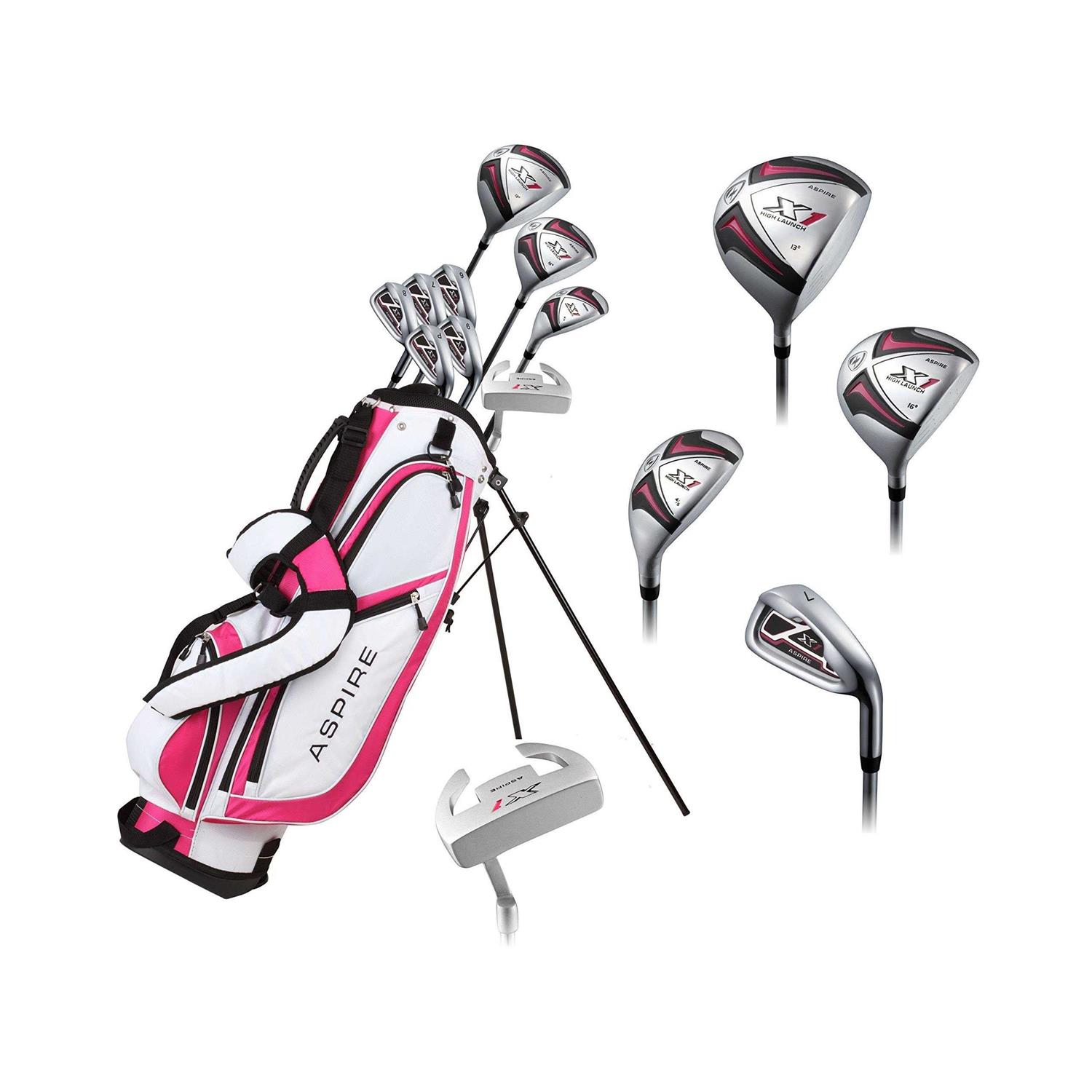 Aspire Ladies Pink Right Handed Golf Club Set - Sports Supplies Online Store