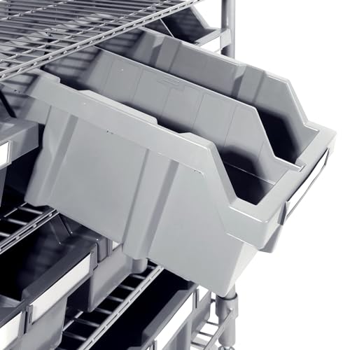 Seville Classics Heavy Duty NSF Bin Rack Solid Steel Wire Shelving Storage Unit, Patented Organizer for Garage, Warehouse, Office, Restaurant