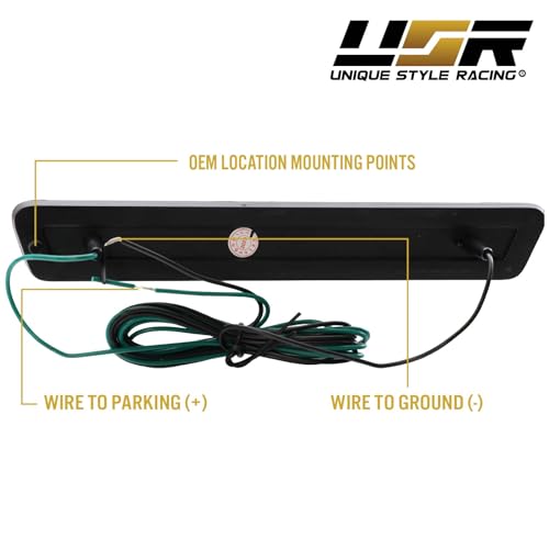 USR 96-04 Mustang V6/GT Plug and Play Tail Light Wire Harness for Sequential Signal + Total of 8 Cabnus LED Bulbs for Red Brake + White Reverse (Left