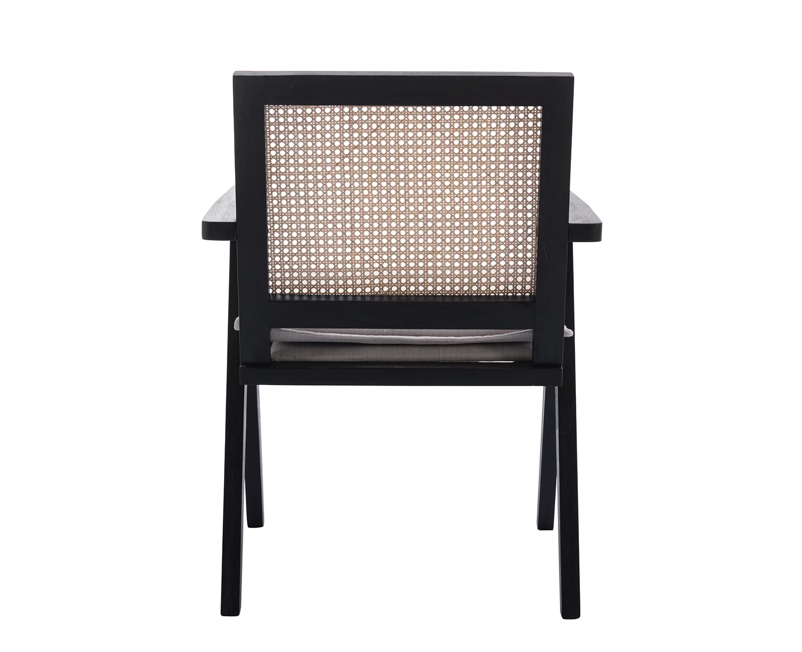 Guyou Modern Rattan Dining Chair Set of 2, Mid-century French Farmhouse Upholstered Solid Wood Armchair Reading Chair
