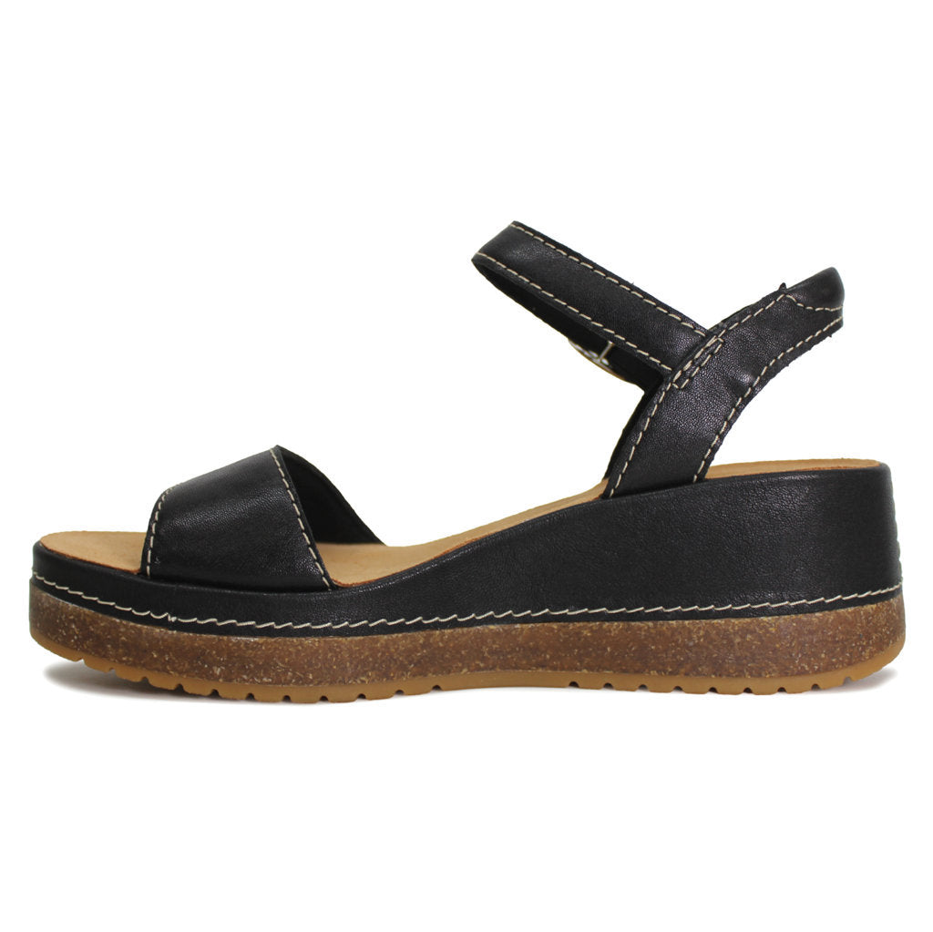 Clarks Kassanda Lily Leather Women’s Wedge Slingback Sandals