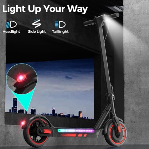 Electric Scooter for Adults, 19/25 Mph Max Speed, 21/25/35 Miles Range,350/500/600W APP Control E-Scooter with 8.5"/10" Inflatable tire