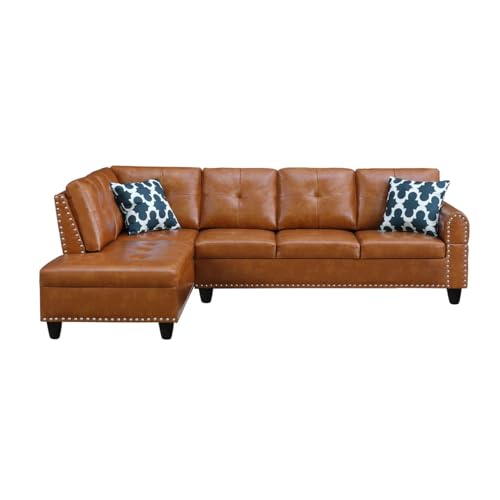Devion Furniture Regis 4-in-1 Convertible L Shaped Couch with Pull Out Bed and Storage, Sectional Sleeper Sofa with Reversible Chaise for Living Room