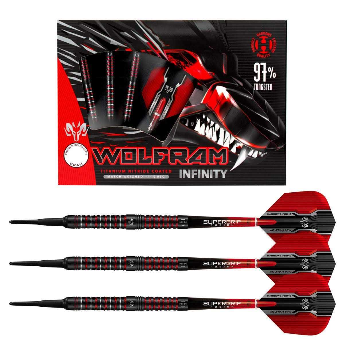 Harrows Wolfram Infinity 97% Tungsten Soft Tip Darts - Sports Supplies Online Store