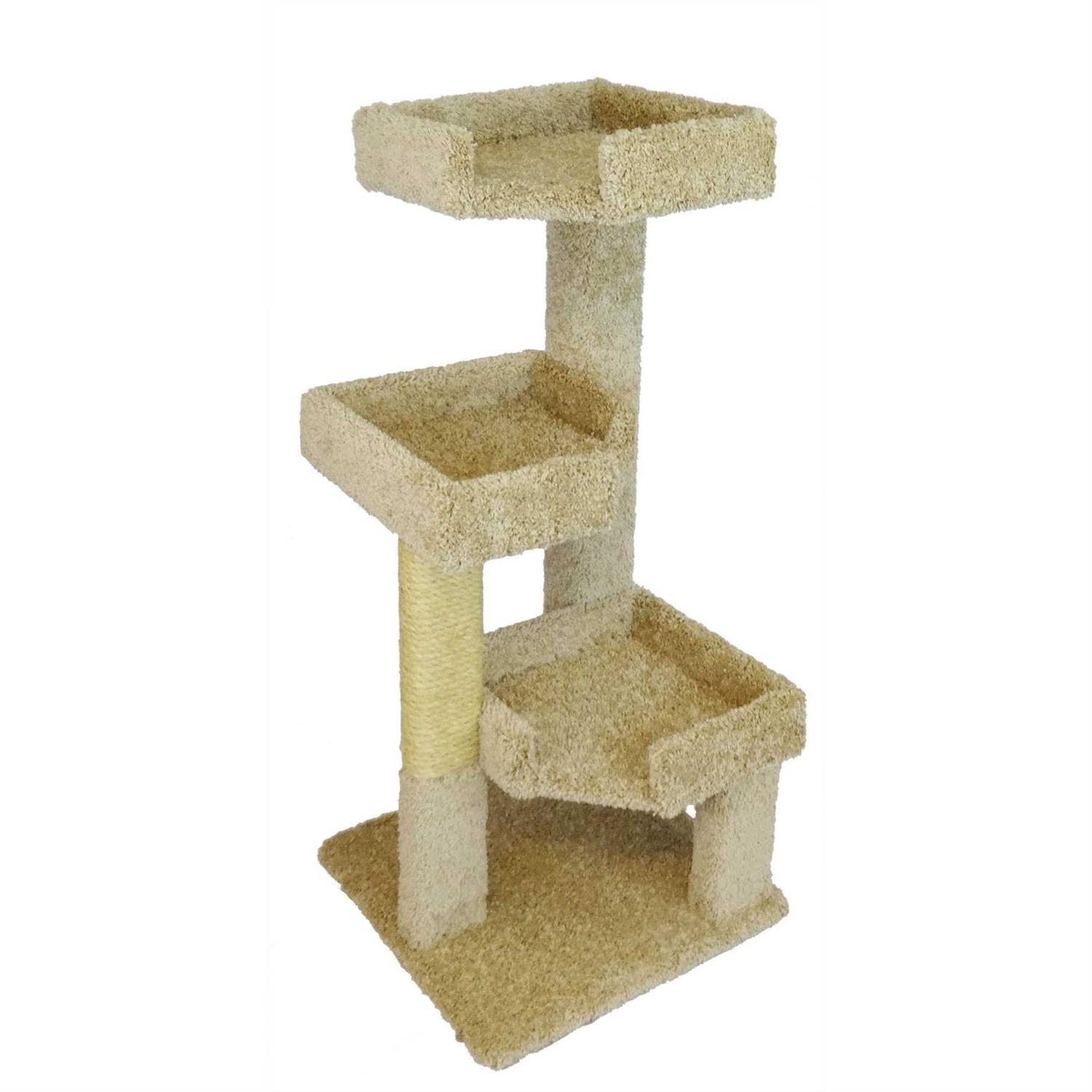 New Cat Condos 46 Solid Wood Triple Kitty Pad - Pet Supplies online store