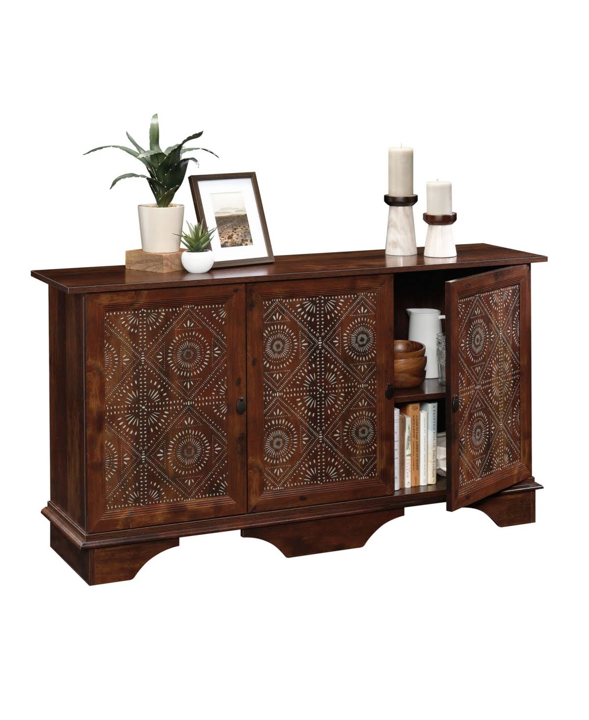 Sauder Viabella Curado Cherry Storage Cabinet