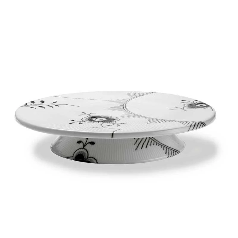 Royal Copenhagen Black Fluted Mega Cake Plate