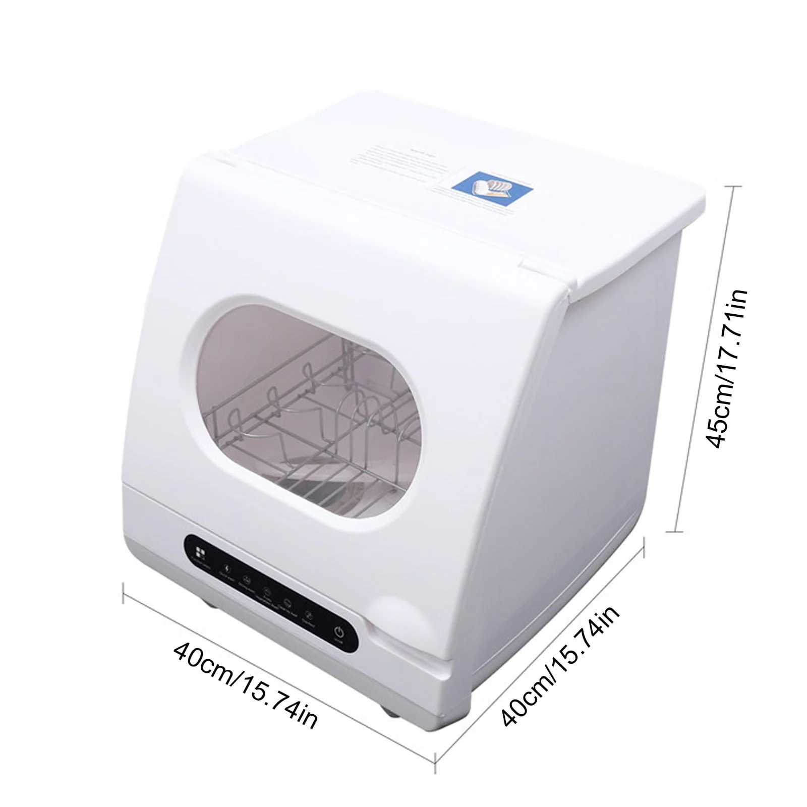 Wuzstar Portable Countertop Dishwasher Compact Dishwasher with 5 Washing Program for Small Apartments Dorms and RVs 2‑3L 1200W
