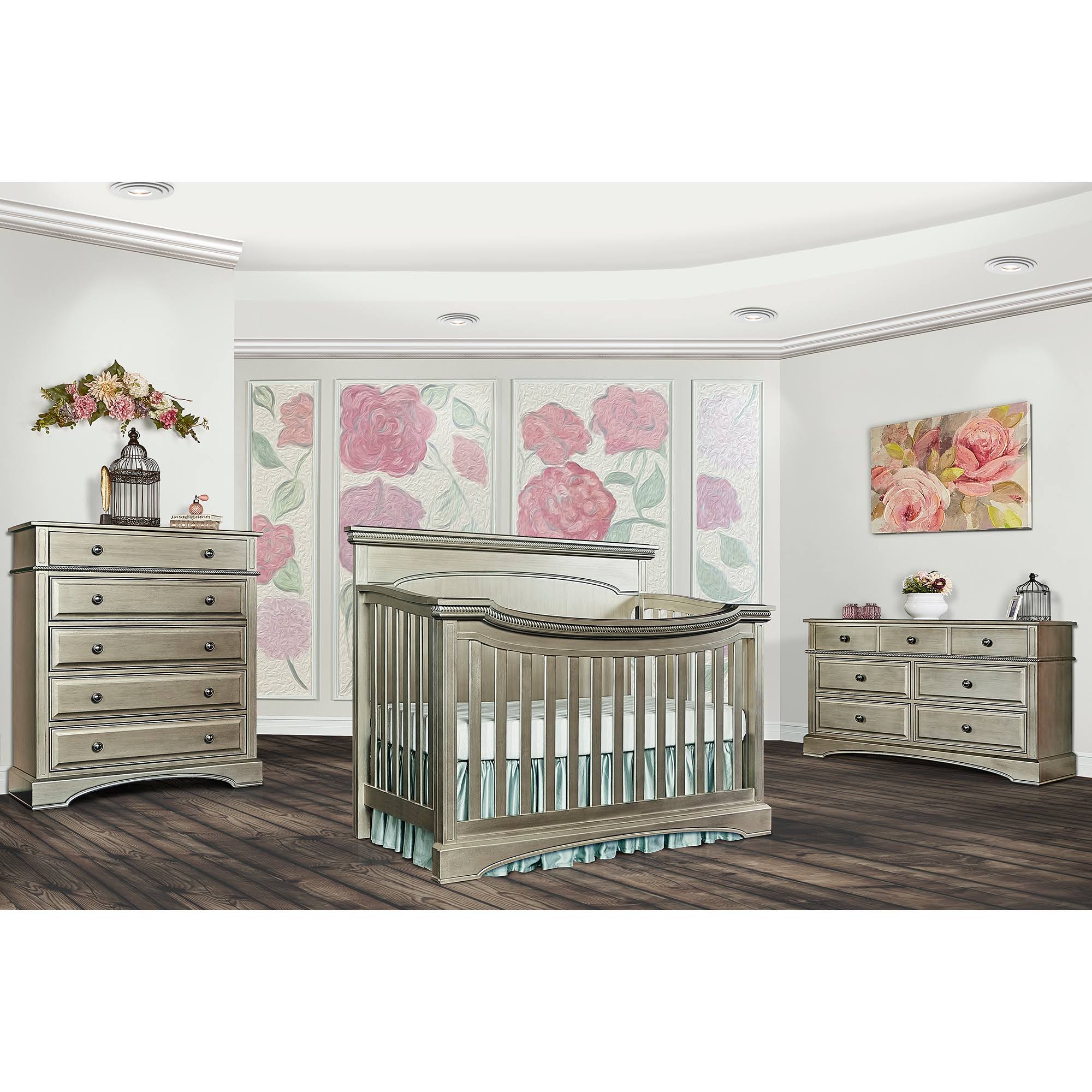 Evolur Catalina Antique Bronze Flat Top Convertible Crib