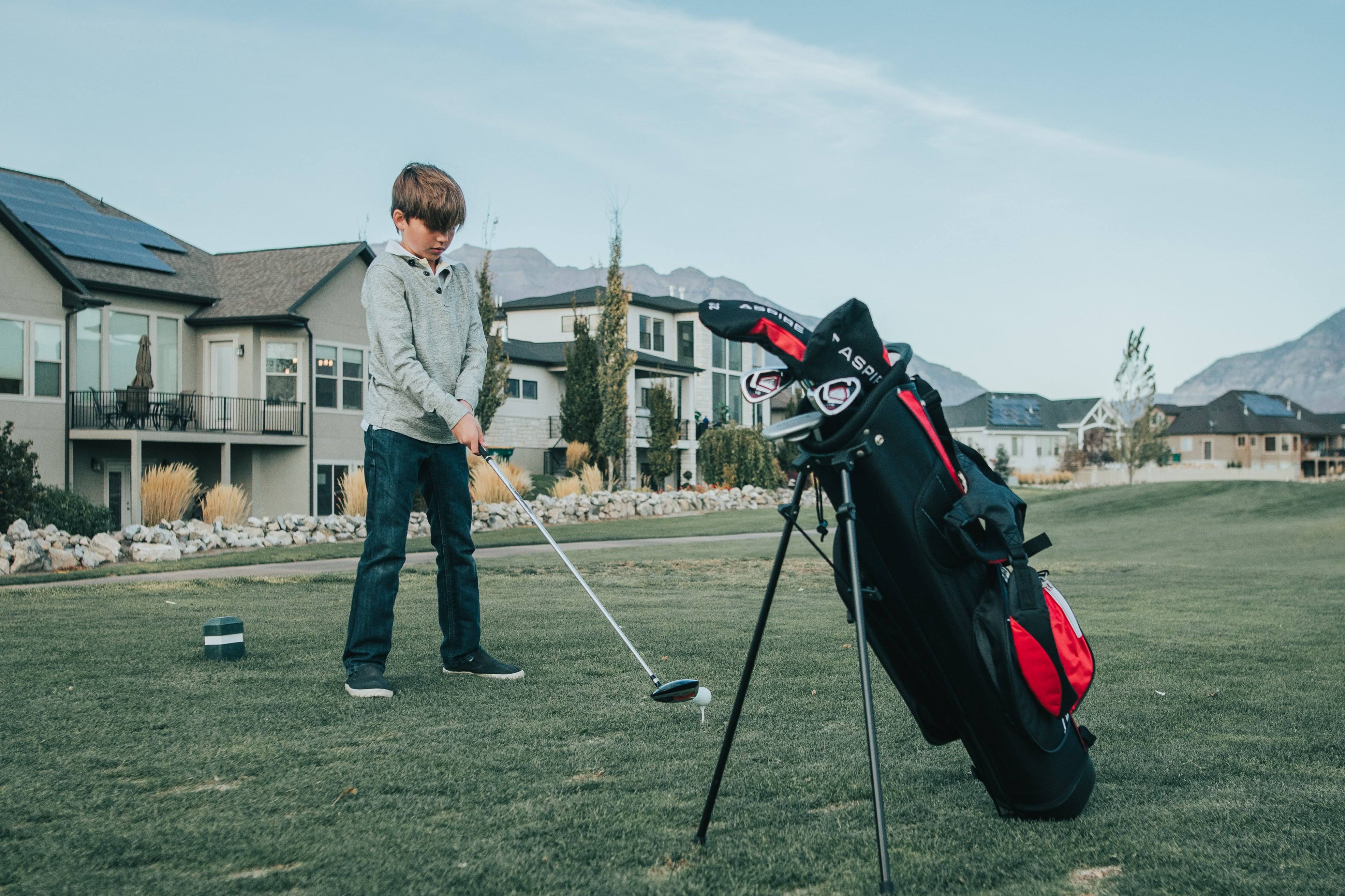 Aspire Junior Plus Premium Golf Club Set for Children, Kids - 5 Age Groups Boys and Girls - Right Hand Pink Ages 5-6