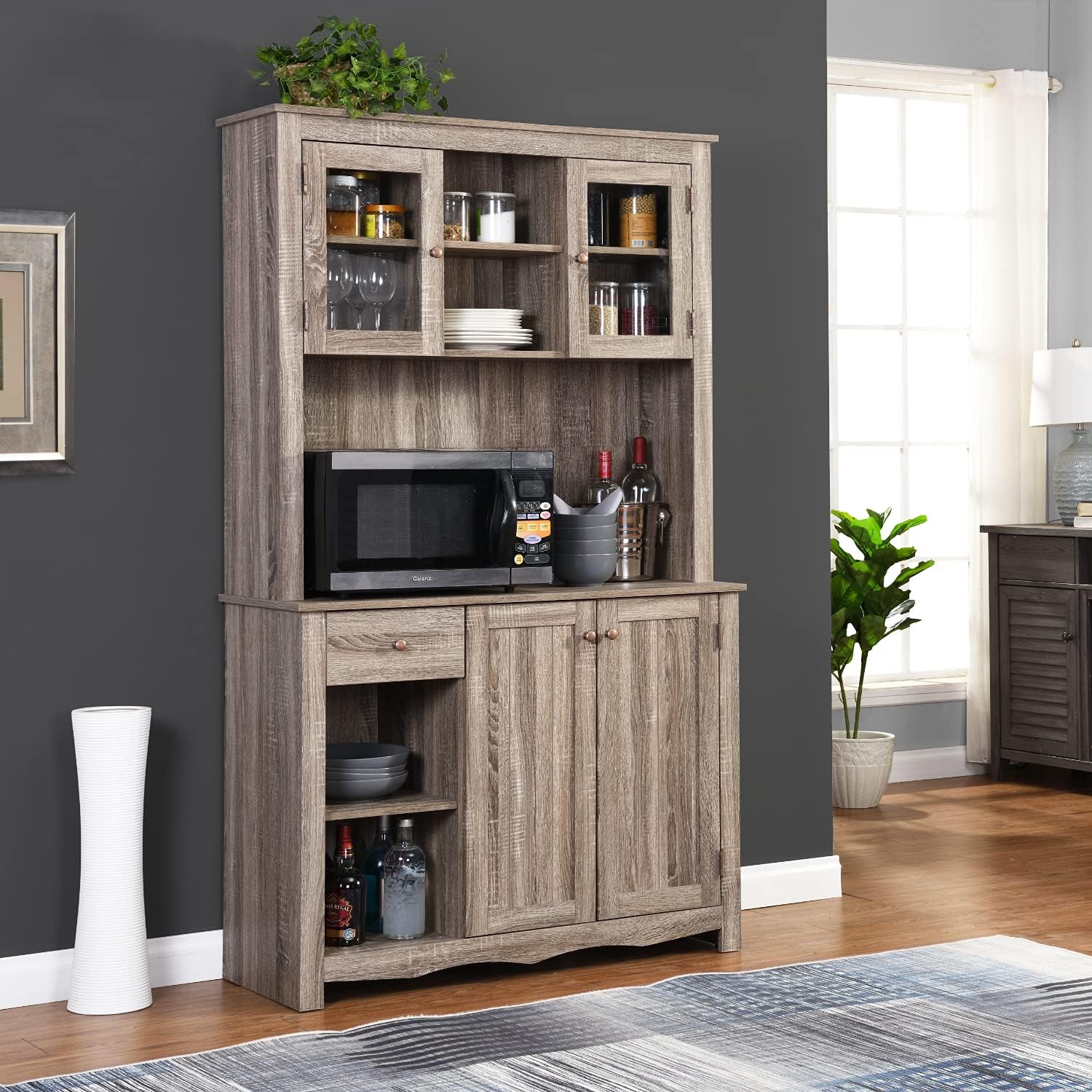 Home Source China Cabinet (Mahogany)