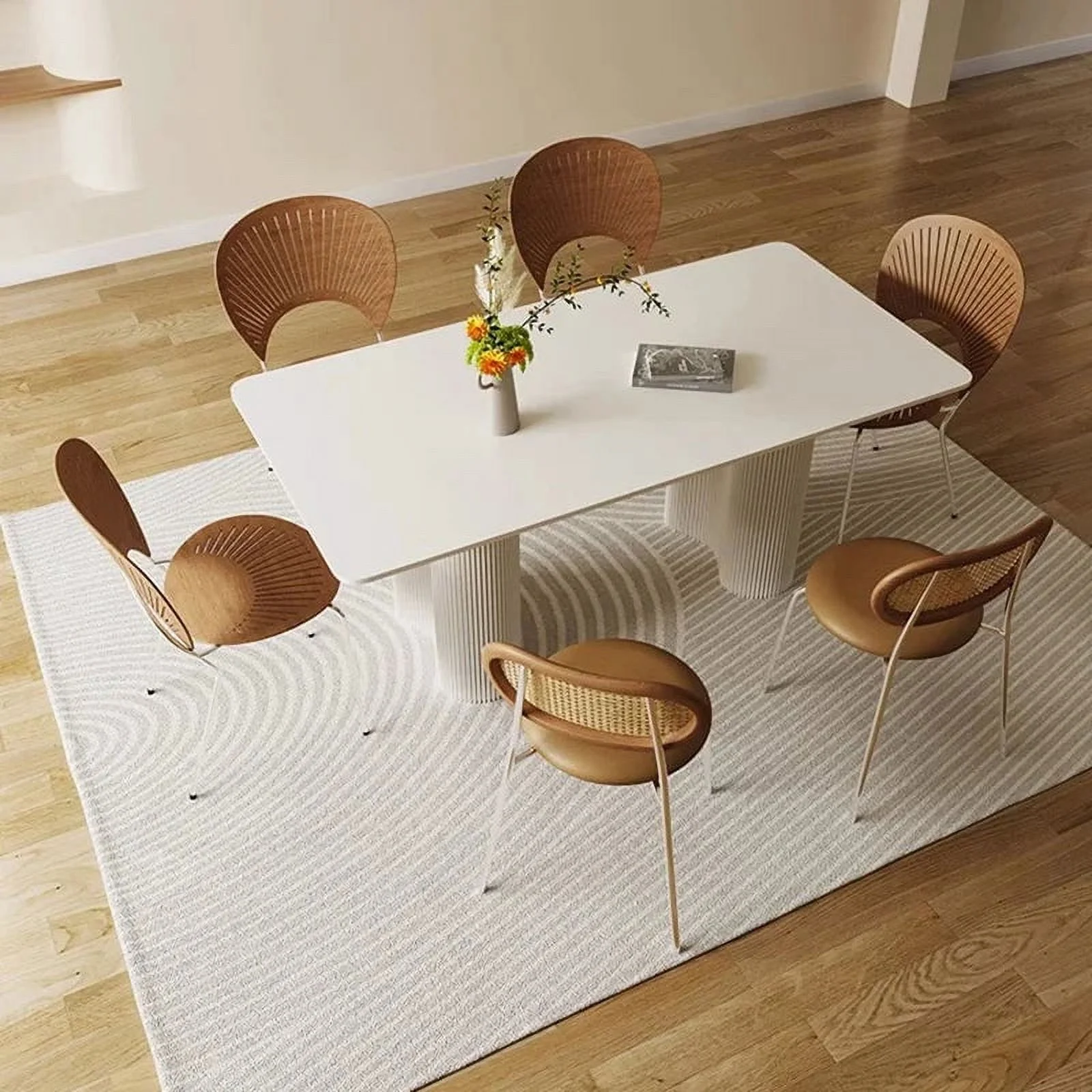 Italy Style Dining Table Living Modern Rectangle Minimalist Luxury Dining Table Kitchen Home Esstisch Garden Furniture Sets