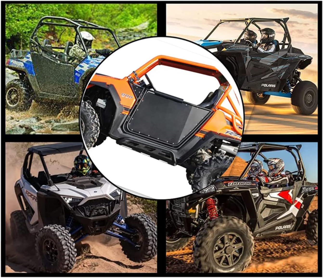 KINTOP UTV Doors Compatible with Polaris 2008-2014 RZR 800/800 S/570/XP 900 2 Door Models