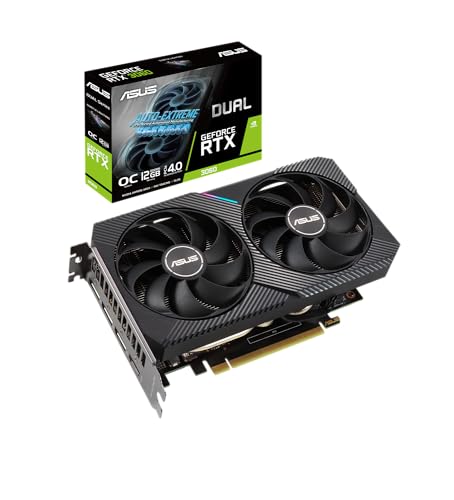 ASUS Gaming Graphics Card - GeForce Dual RTX 3060, 12GB GDDR6, RGB, LHR, Ray Tracing, DLSS