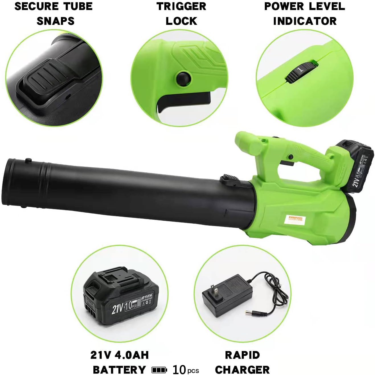 Cordless Leaf Blower, 6-Speed