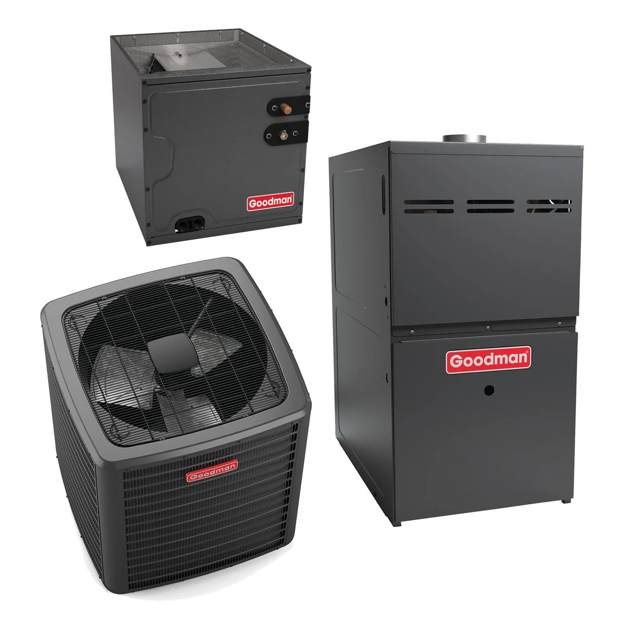 Goodman 4 Ton 14.5 SEER2 100,000 Btu 80% Afue Dual Fuel System (9-Speed Motor) - GSZH504810 - CAPT4961C4 - GM9S801005CN