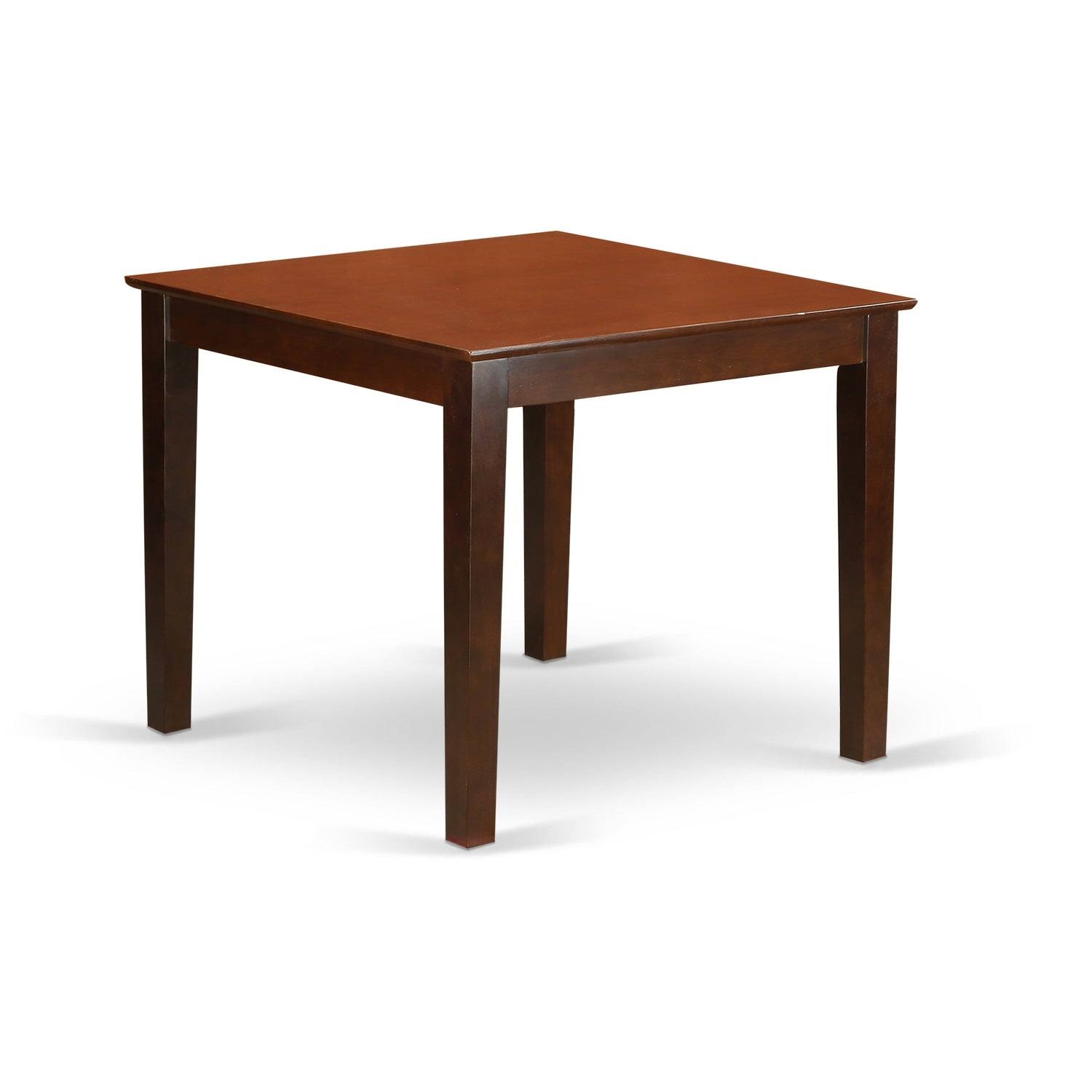 East West Furniture Hlce5-mah-10 5pc Dining Set Includes A Round Dinette Table and Four Parson Chairs with Dahlia Fabric, Mahoga