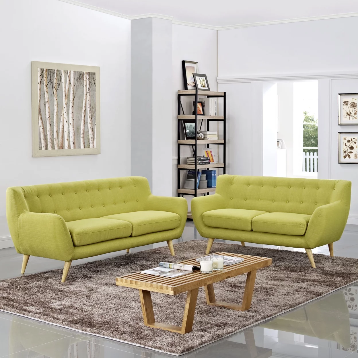 2-Pc Living Room Set in Brown