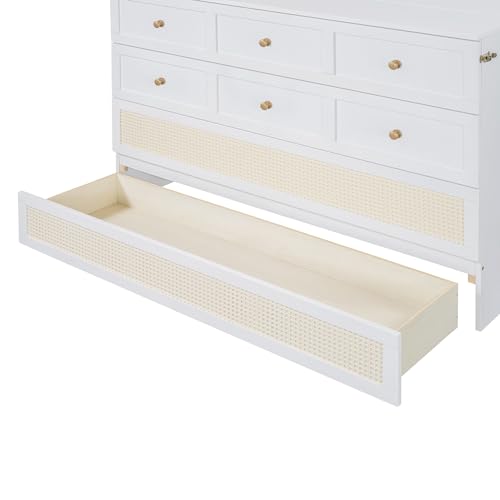 Queen Size Murphy Bed Wall Bed, Solid Pine Murphy Bed Chest Cube Cabinet Bed with USB, Charging Station