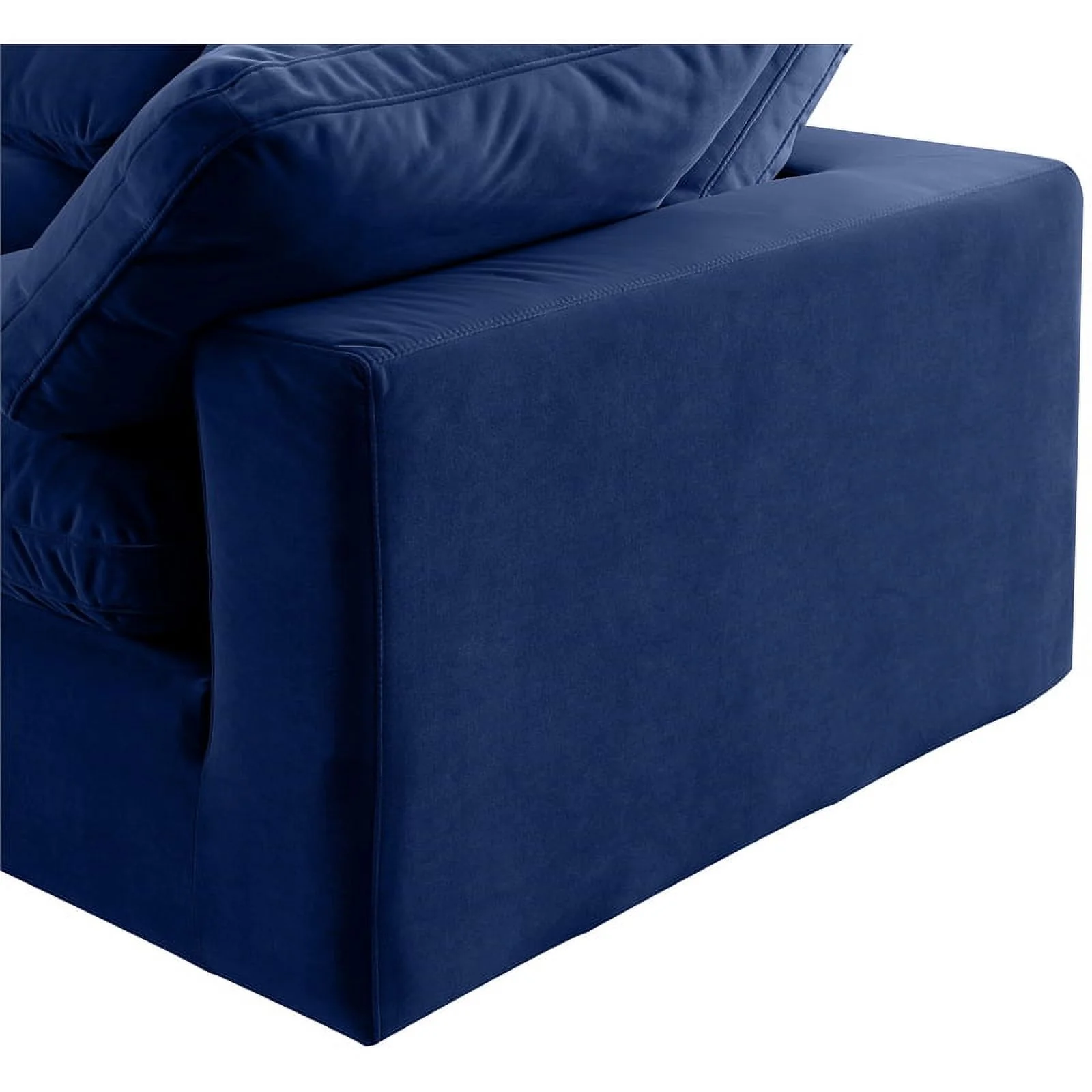 Meridian Furniture Comfy Navy Velvet Modular Sectional