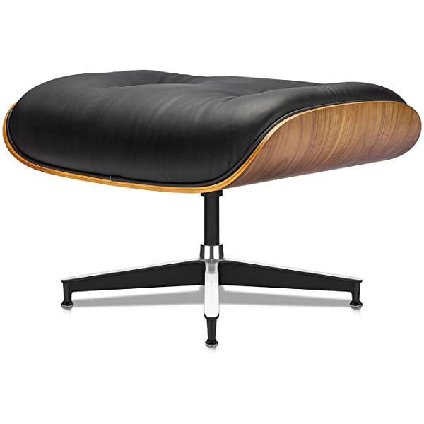 Mid Century Lounge Chair and Ottoman, Modern Chair Classic Design, Top Grain Leather Palisander Wood, Heavy Duty Base Support for Living Room, Study