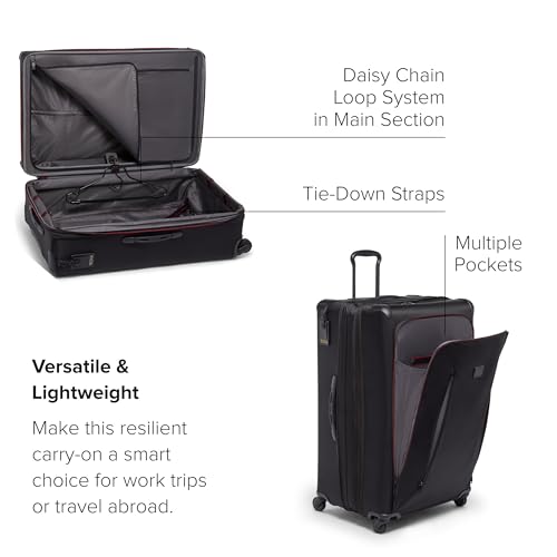 TUMI - Aerotour 4 Wheel Expandable Luggage - Men's and Women's Business and Leisure Travel Suitcase - 21.75" International Expandable Carry-On, Black