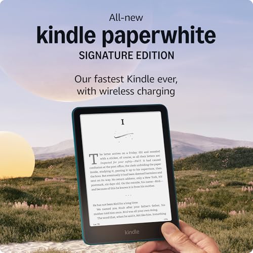 All-new Amazon Kindle Paperwhite Signature Edition (32 GB) – Our fastest Kindle with auto-adjusting front light, wireless charging