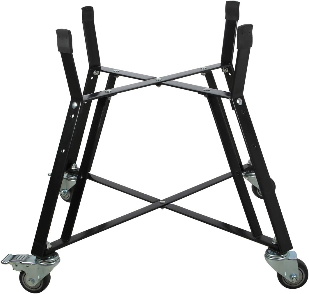 Dracarys Rolling Cart for Big Green Egg Accessories Rolling Nest with Heavy Duty Locking Caster Wheels Powder Coated Steel Rolling Outdoor Cart for
