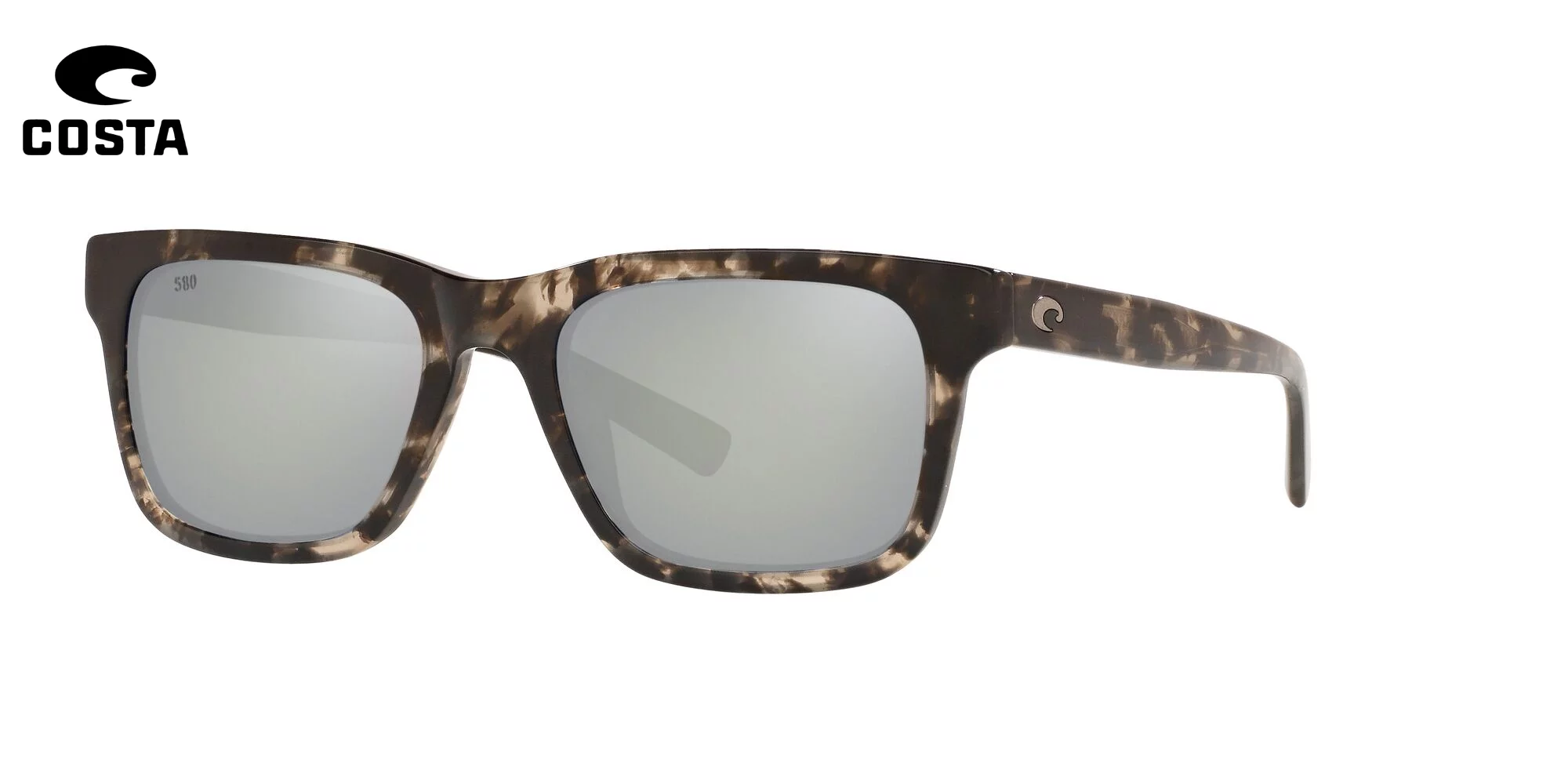 Costa Del Mar Tybee Polarized Blue Mirror 580G Square Sunglasses TYB 282 OBMGLP