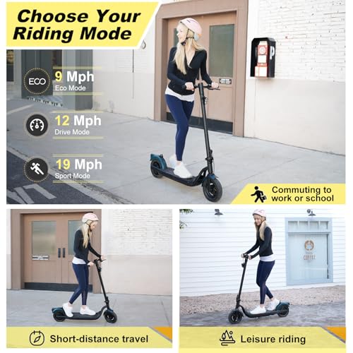 Electric Scooter Adults, Foldable E Scooter for Adults,500W Motor, 19 Mph, 21 Miles, 10" Tires Heavy Duty E-Scooter