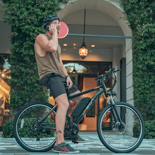 Jasion EB5 Electric Bike for Adults with Peak 500W Brushless Motor, 40Miles 20MPH Commuting Electric Mountain Bike with 360Wh Removable Battery