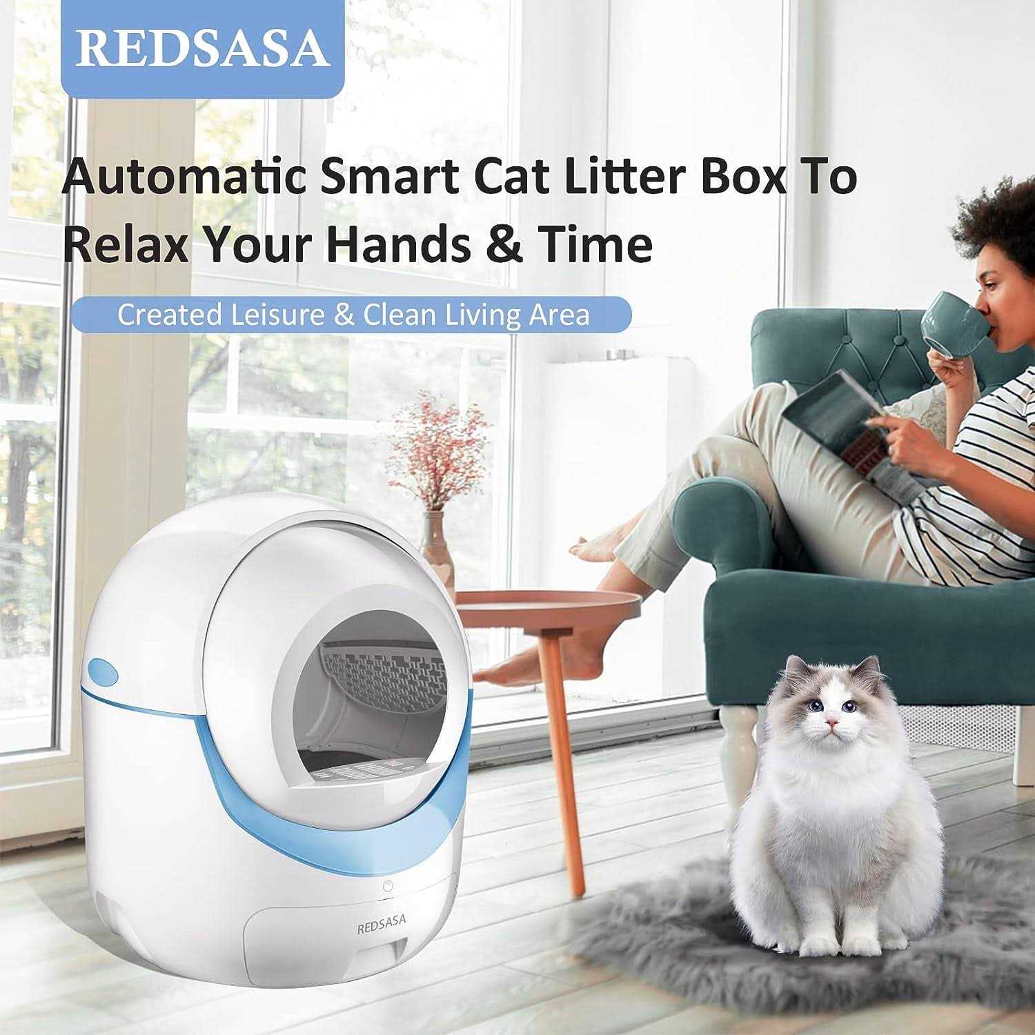 REDSASA Self Cleaning Cat Litter Box Automatic Wifi APP Control - Pet Supplies online store