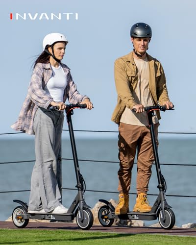 E30 Electric Scooter with Smart APP, 19.9 Miles Range & 18 MPH, 350W Motor, 8.5" Solid Tires, Rear Suspension and Turn Signals