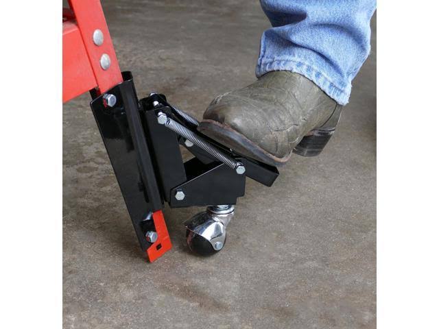 DCT Heavy-Duty Retractable Workbench Swivel Caster Wheels with Bracket 4-Pack